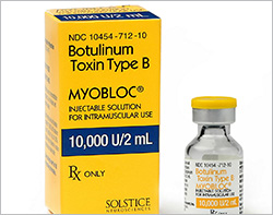 미국 Solstice Neurosciences 사의 보툴리눔톡신 이미지 입니다.